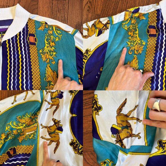 Vintage Equestrian Satin Bomber - Picture 11 of 11